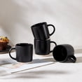 thumbnail image 2 of Vesteel Coffee Mugs Set of 4, 12oz Porcelain Coffee Cups with handle, Ceramic Stoneware Mug for Milk, Coffee, Hot Cocoa, Microwave & Dishwasher Safe, Matte Black, 2 of 9
