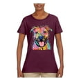 thumbnail image 3 of Dean Russo Best Dog Dog Lover Womens Graphic T-Shirt, Maroon, 3X-Large, 3 of 6