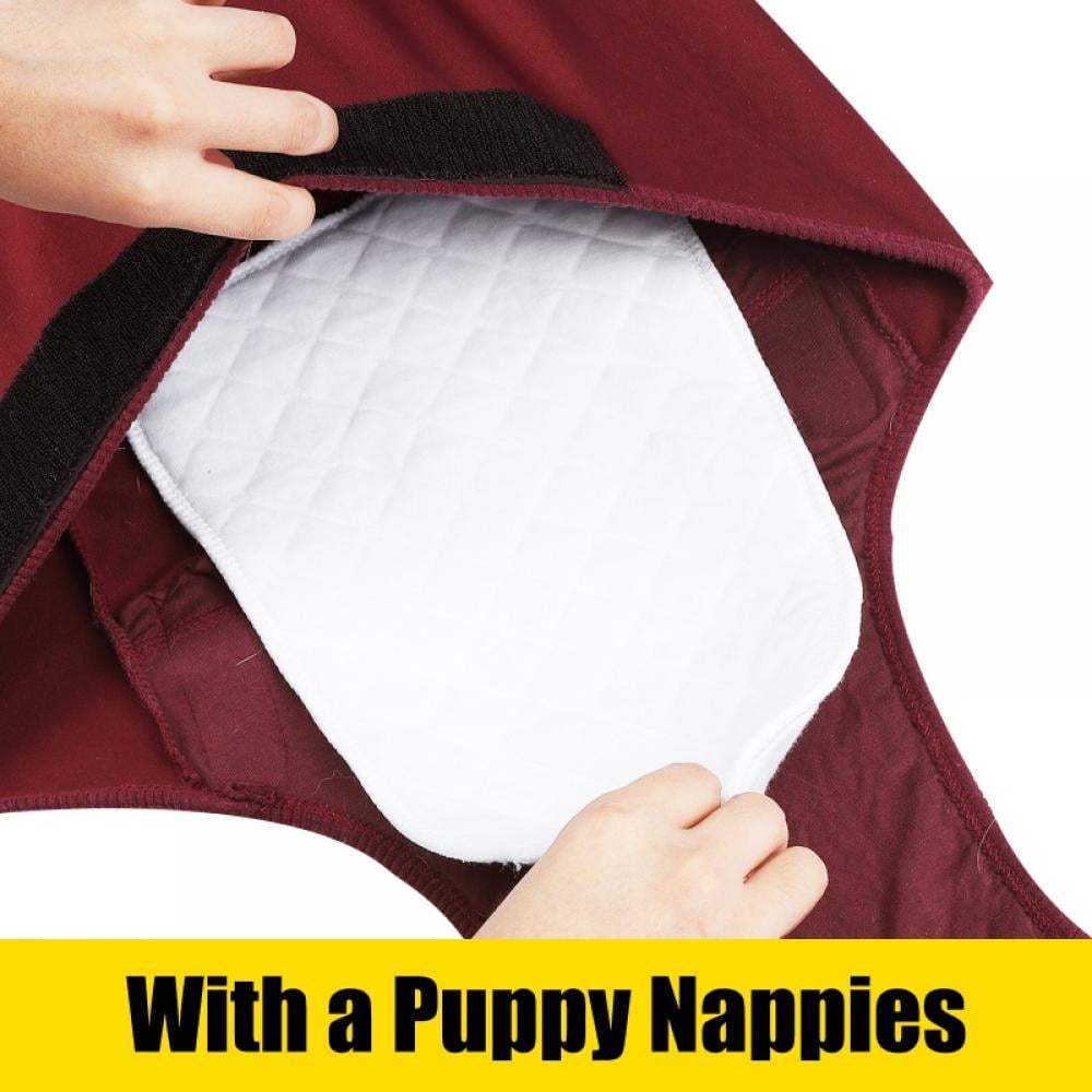 Dog Physiological Clothes Dog Diapers Aunt Clothes,Post-Neuter Clothes,Diapers,Pet Dog Clothes Diaper Strap Briefs Female Sanitary Panties XXS-3XL (2 Gaskets Included)