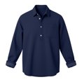 thumbnail image 3 of Stamzod Long Sleeve Collared Shirt Men Dressy Casual Button Up Shirts with Pocket Plus Size Fashion Office Work Tops Navy C M, 3 of 5