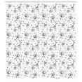 thumbnail image 3 of Ambesonne Black White Shower Curtain, Abstract Dandelions, 69"Wx84"L, Black White, 3 of 3