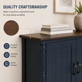 thumbnail image 4 of Aukfa 40" Farmhouse Accent Storage Cabinet, Solid Pine Wood Frame,Storage Organizer for Entryway & Living Room,Blue, 4 of 7