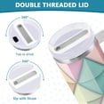 thumbnail image 3 of Yayeee 30oz Stainless Steel Tumbler with Straw and Handle Double-Wall Insulated Travel Water Bottle, Colorful Geometric, 3 of 8