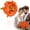 Orange, variant on 1 Pack 3'' Champagne Silk Peony Flower Heads Peonies Artificial Flowers for Floral Arrangement DIY Craft Bridal Bouquets Wreath Garland, Fake Peonies Flower Heads for Wedding Decorations Home Decor