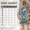thumbnail image 7 of Xixirimido Palm Tree Print Matching Sets for Beach Vacation Men's Hawaiian Shirt & Women's Sleeveless Midi Dress Hawaiian Matched Couples Summer Outfits, XL, 7 of 7