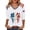 red, white, and blue, variant on Fabrcox S-5XL 1776-2026 USA 250th Anniversary Shirt Flag Print 3/4 Length Sleeve 4th July Shirts for Women We the People Celebration Freedom Patriotic Shirt Women