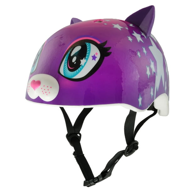 Raskullz Star Kitty Purple Bike Helmet, Child 5+ (5054cm) Walmart