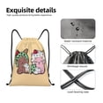 thumbnail image 4 of Pofeuu Moriah Elizabeth for Water-Resistant 210D Drawstring Bag Compact Foldable Design Gym Yoga Travel Essentials Lightweight Carryall-Medium, 4 of 6