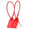 thumbnail image 1 of Leadseals(R) 1000 precintos de plástico para extintores, etiquetas de seguridad numeradas, desechables, con cierre automático, 250 mm de longitud (rojo), 1 of 5