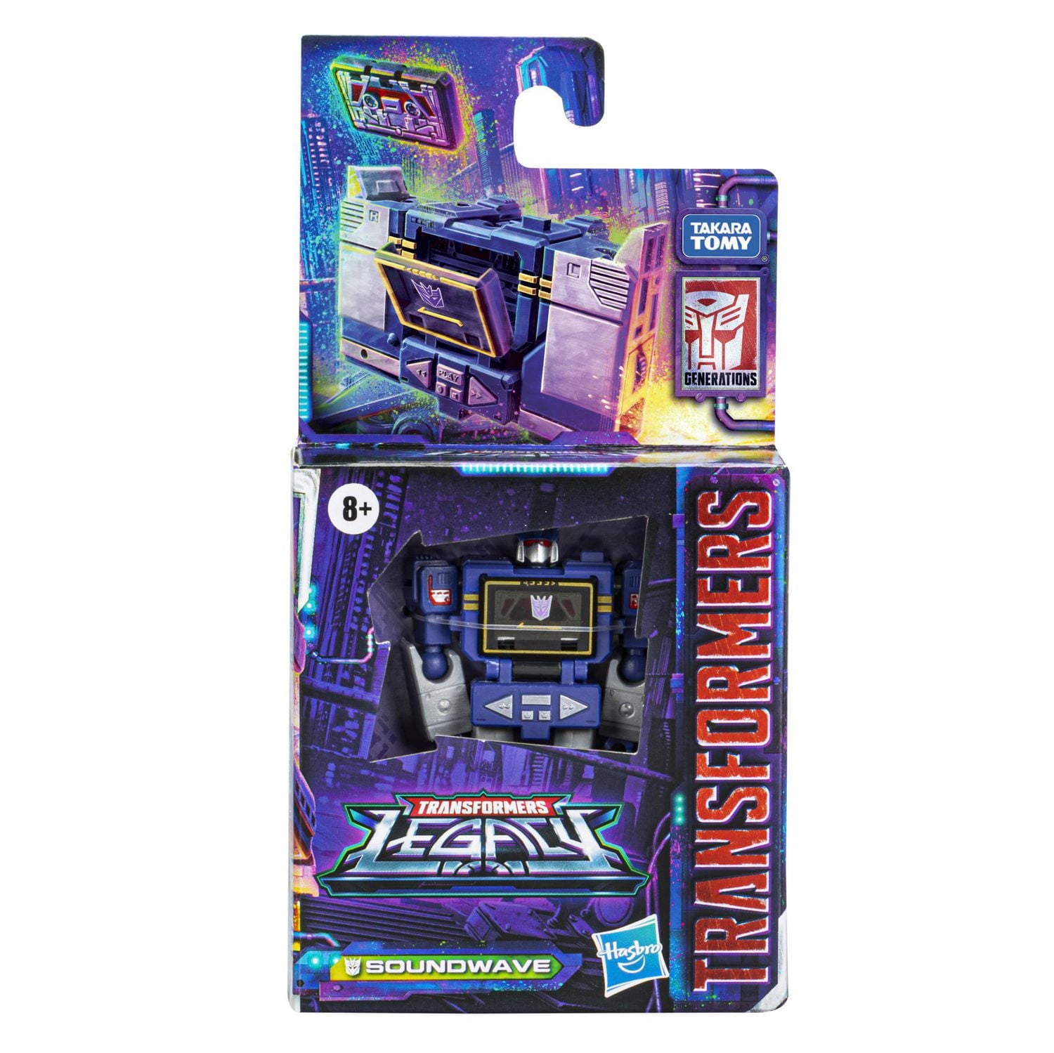 Transformers Toys Generations Legacy Core Soundwave Action Figure - Kids Ages 8 and Up, 3.5-inch
