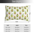 thumbnail image 4 of Disketp Pillow Covers Avocado Playing Music Pattern Throw Pillow Case Cushion Covers,Cushion For Bedroom,Couch,Home-20"X30", 4 of 8