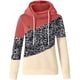 thumbnail image 3 of Sudaderas con capucha para mujer, suéter con cuello vuelto, informal, de manga larga, color block, sudaderas con capucha, suéteres, tops de otoño Zhivalor WRMH-1664-55, 3 of 5