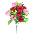 thumbnail image 4 of Artificial Rose Bouquet, 33cm Flower Bundles with 5 forks and 10 Heads for Home, Wedding, and Restaurant Decor - Pink, 4 of 5