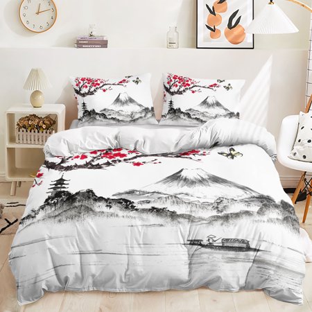 Hosima 3 Piece 3D Digital Printed Duvet Cover Full Size Bedroom Decorative Bedding Set,DEX64-King