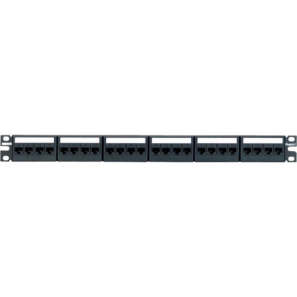 Panduit Patch Panel Kit 24 Port 1U High Black 19in Wide Rack