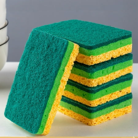 

Cleaning Cloth Sponge Wood Pulp Cotton Three In One Cleaning Kitchen Washing Dishes And Pots