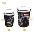 thumbnail image 5 of PHELIKA American Flag Dark Horse 03 Laundry Basket 65L Large Foldable Round For Dirty Clothes Toy Storage, 5 of 6