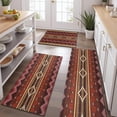 thumbnail image 2 of Boho Multicolor Geometric Ethnic Pattern Kitchen Rugs Sets Of 3,Kitchen Runner Rugs Non Skid Washable,Decorative Kitchen Floor Mats for Kitchen,Sink,Laundry,17"x30"+ 17"x47" + 17"x59", 2 of 6