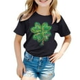 thumbnail image 4 of St Patricks Day Shirt Toddler Boys Girls Love Heart Irish Shamrock 3/4 Sleeve Kids Green Clover Tops, 4 of 4