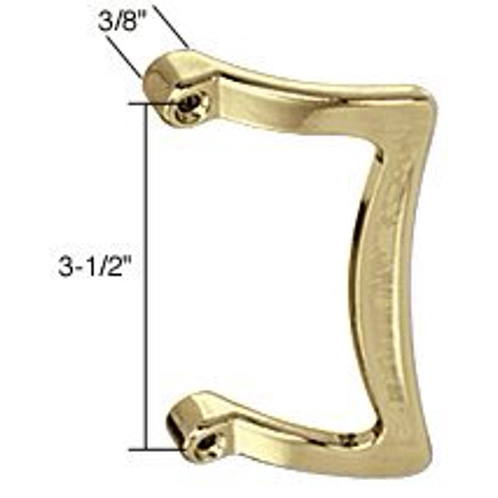 CRL 31/2" Brass Inside Shower Door Pull Handle, Universal Design By C