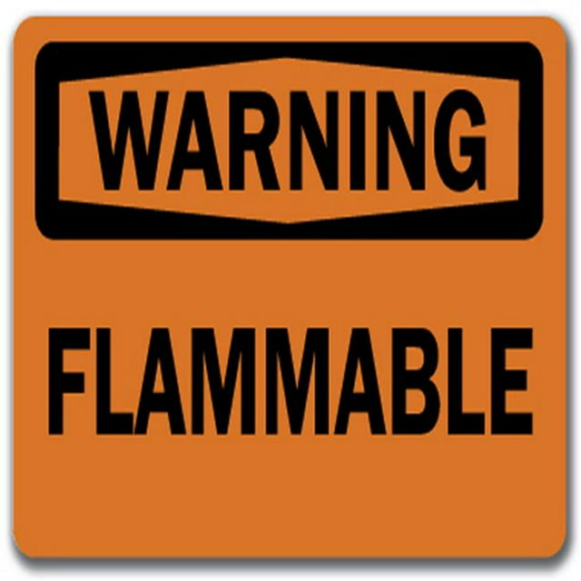 SignMission WS-Flammable 10 x 14 Po Panneau d'Avertissement pour InFlammable - Sécurité OSHA