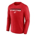thumbnail image 2 of Men's Fanatics Heather Red Detroit Red Wings Transition Long Sleeve T-Shirt, 2 of 3