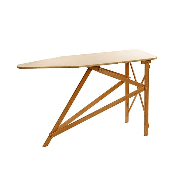 Lehman's Folding Wooden Ironing Board, Amish Made with Ironing Board Pad and Cover, Natural Finish