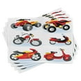 thumbnail image 1 of Ambesonne Cartoon Place Mats Set of 4, Motorcycle Hippie, Standard Size, Black Yellow, 1 of 6