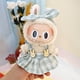 thumbnail image 5 of Ropa para muñecas Labubu de 17 cm con colgante de macarrón con latidos del corazón, camiseta con botones, pantalones con tirantes, ropa de repuesto, regalo para niños, 5 of 5
