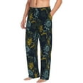 thumbnail image 2 of Uemuo Sunflowers Pattern Men's Wide Leg Palazzo Lounge Pants with Pockets Light Weight Loose Comfy Casual Pajama Pants-Medium, 2 of 9
