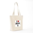 thumbnail image 7 of CafePress - I Heart November 6 Tote Bag - Unisex Canvas Tote Bag, Beige, 1-Piece, 7 of 7