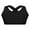 A Black, variant on Girls Workout Athletic Sports Bras Criss Cross Yoga Ballet Dance Gymnastics Crop Top Bralette Size 4-16 A Black 8