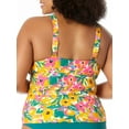 thumbnail image 2 of Anne Cole Womens Plus Floral Underwire Tankini Swim Top, 2 of 2