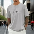 thumbnail image 2 of Big and Tall Shirts for Men Oversized T Shirt Men's Summer T Shirt Crew Neck Short Sleeve With City Print Basic Shirts Men Loose Casual Sports Mens Thin Pack Plain Pack Dry 6XL, 2 of 4