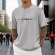 thumbnail image 2 of Camiseta de verano oversize para hombre, cuello redondo, manga corta, estampado urbano, camiseta deportiva informal, 2 of 4