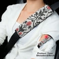 thumbnail image 4 of WYYP Flower Pattern Car Seat Belt Shoulder Pad Funny Protect Neck and Shoulder 2Pcs, 4 of 6