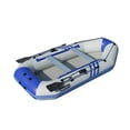 thumbnail image 1 of Boatify 9.8ft Inflatable Fishing Boat Raft Dinghy Pontoon Kayak with Air Floor with Motor Bracket-Grey and Blue, 1 of 2