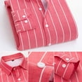 thumbnail image 4 of LNWUY (M-5XL) Plus Size Men's Casual Stylish Vertical Striped Shirt Long Sleeve Button Down Shirt Regular Fit Business Dress Shirts Pink L, 4 of 6