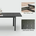 thumbnail image 2 of CoSoTower Patio Dining Expandable Table, Metal Aluminum Outdoor Table for 6-8 Person Rectangular Table for Porch Lawn Garden Bistro(1 Table), 2 of 6