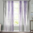 thumbnail image 2 of ERUNPONLY Purple Gray Sheer Curtains 72 Inch Length 2 Panels Set, Vintage Country Abstract Gradient Aesthetic Voile Window Treatment Curtains Sheers Drapes for Bedroom/Living Room/Kitchen 52"x72"x2, 2 of 7