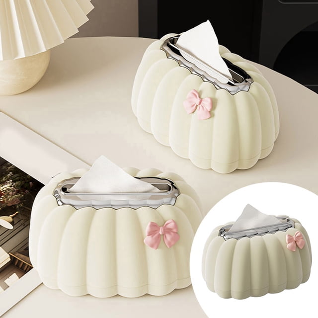 Storage Containers - Tissue Cover Napkin Dispenser and Hand Towel Holder for Vanity Countertops and Home Décor