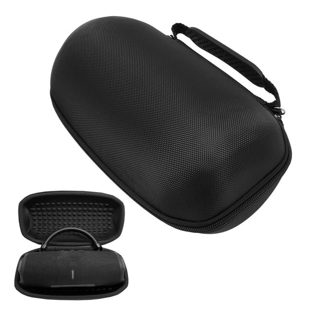 Sac de Rangement pour Haut-Parleur, Étui Rigide Portable Réglable Bandoulière Noire Antichoc EVA pour Charge 6