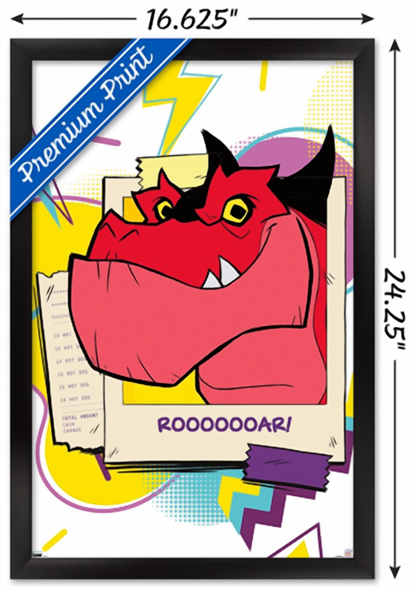Marvel's Moon Girl & Devil Dinosaur - Wave Wall Poster, 14.725" x 22.375" Framed