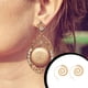 thumbnail image 4 of Sonducket Pendientes circulares de remolino, regalo de aniversario Vintage, pedante colgante de oreja, colgantes de joyería con personalidad, de Ropa, zapatos y accesorios Miscelánea 4198 Oro Sonducket AP010229-02, 4 of 6