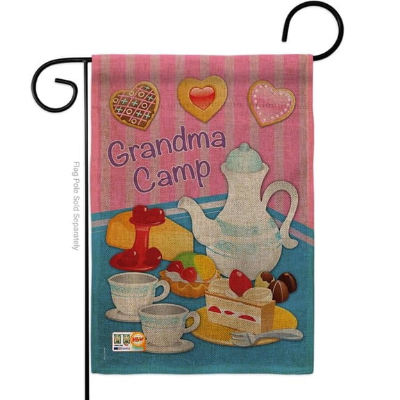 13 x 18.5 in. Special Occasion Family Grandma Camp Burlap Impressions Decorative Vertical Double Sided Garden Flag