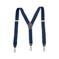 thumbnail image 3 of Segolike Fashion Men's Suspenders 3 Hooks Adjustable Solid Color Strap Unisex Heavy Duty Blue, 3 of 8
