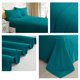 thumbnail image 2 of Juego de ropa de cama de 2 plazas (tamaño queen), 144 hilos, color turquesa, 2 of 2