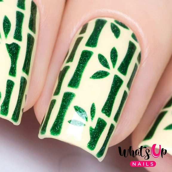 Whats Up Nails - Bamboo Vinyl Stencils Nail Art Design