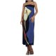 thumbnail image 1 of Vestido Casual de las Mujeres Primavera Verano sin Mangas sin Tirantes Vestido de Impresión Sexy, Desgaste Ligero de Poliéster, Lavado de Manos, 1 of 9