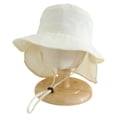 thumbnail image 5 of Toddler Baby Sun Hat Solid Color Unisex Kids Summer For Boys Girls Adjustable Beach Hats Age 1 7 Years Kids Sun Hat Bucket Hat for Boys Girls Summer Sun Protection, 5 of 5